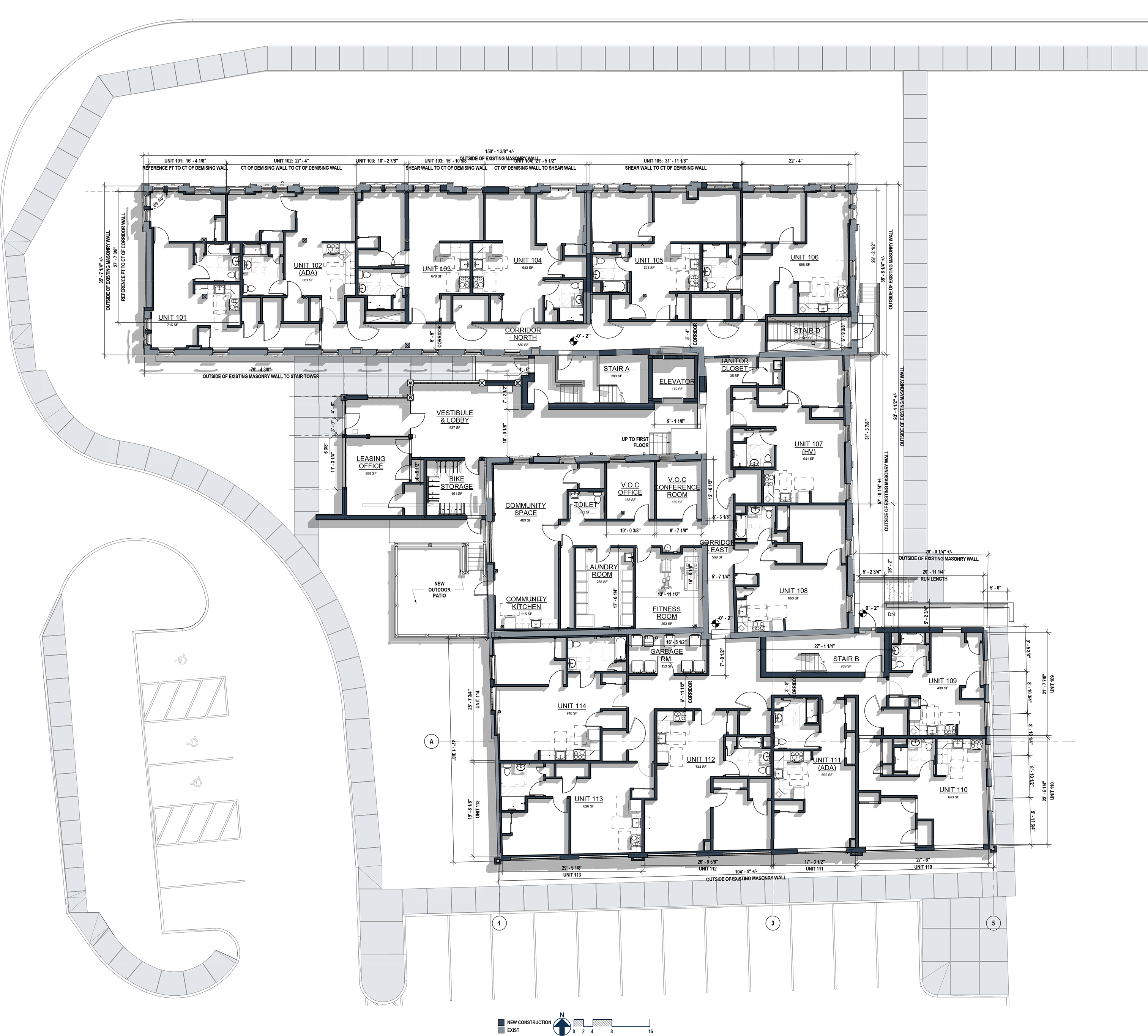 Huntington Apartment lst Floor Plan